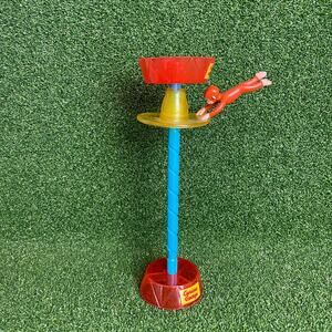 Vintage Curious George Spinning Acrobat on Spiral Stick Toy